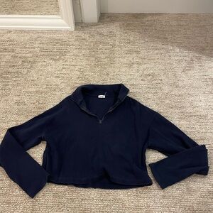 Garage, Small, Blue quarter zip tight long sleeve